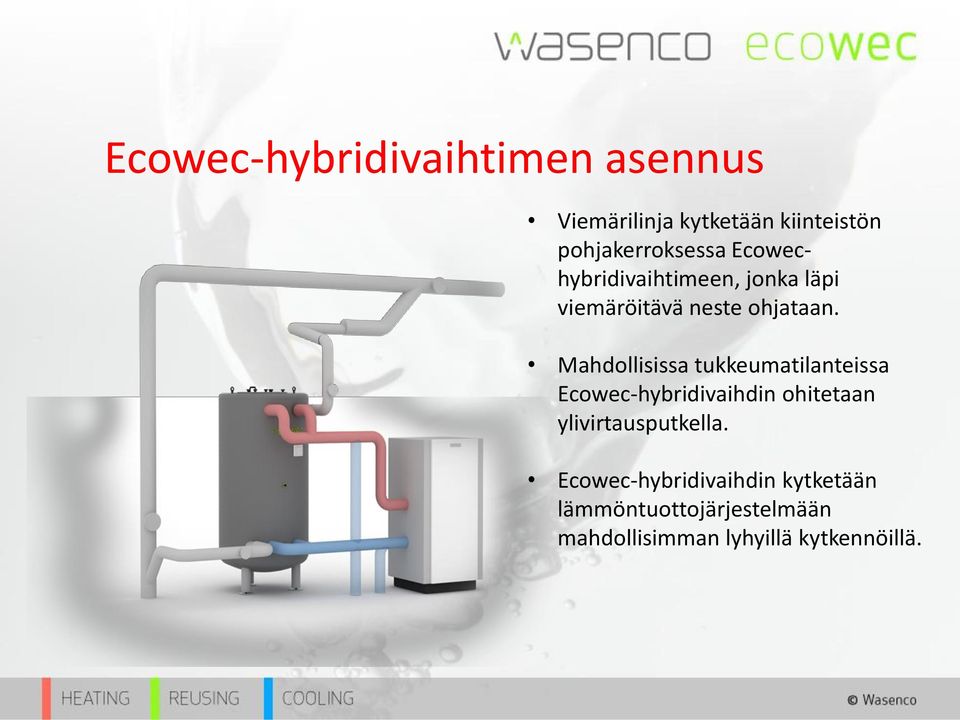 Mahdollisissa tukkeumatilanteissa Ecowec-hybridivaihdin ohitetaan