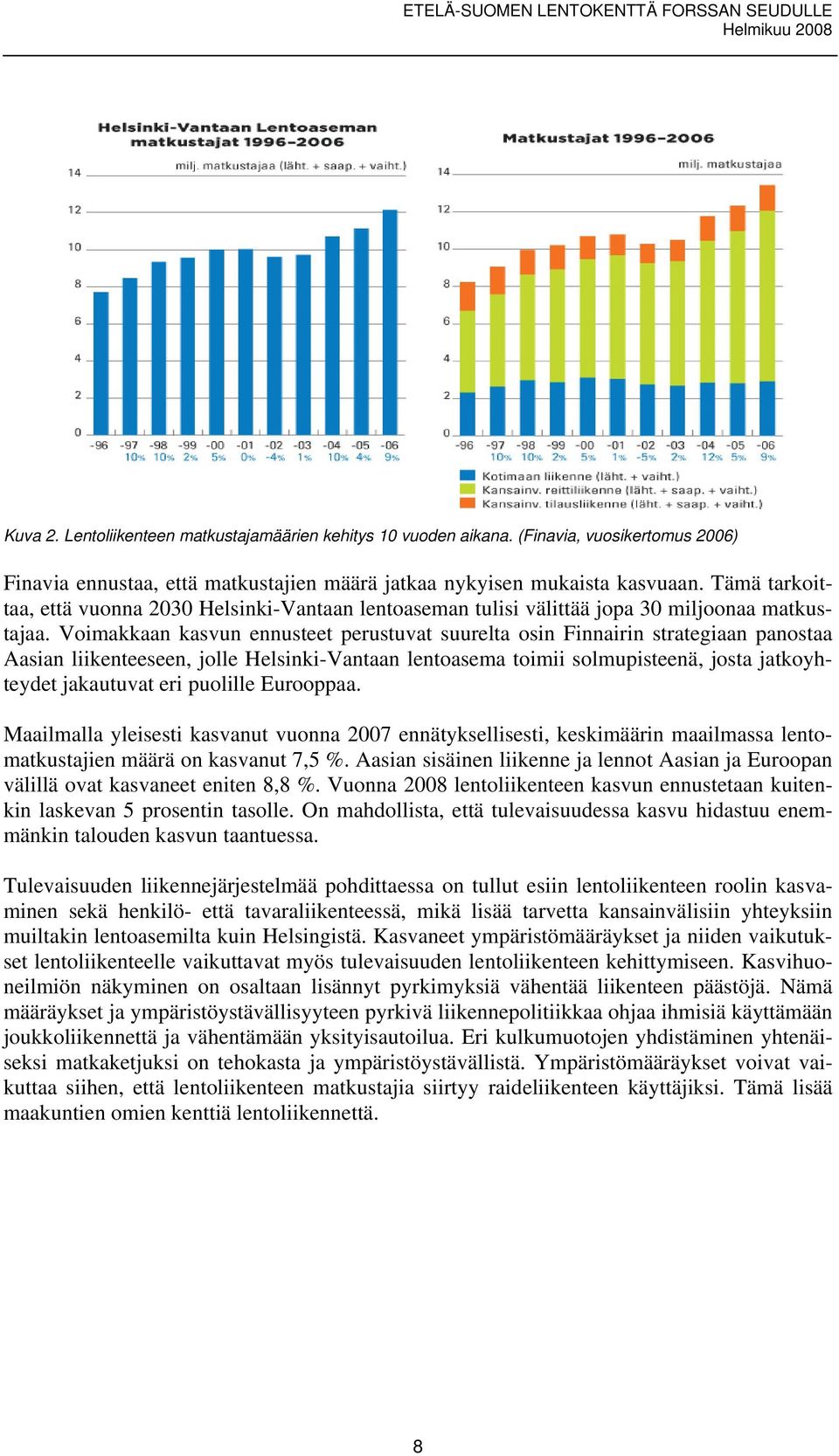 Voimakkaan kasvun ennusteet perustuvat suurelta osin Finnairin strategiaan panostaa Aasian liikenteeseen, jolle Helsinki-Vantaan lentoasema toimii solmupisteenä, josta jatkoyhteydet jakautuvat eri