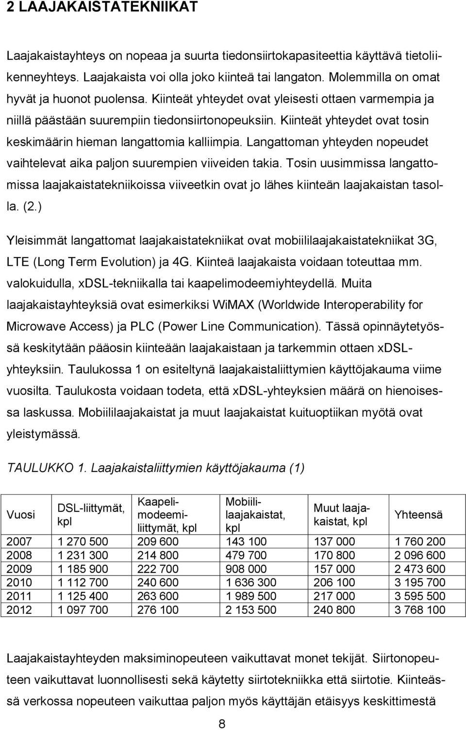 Kiinteät yhteydet ovat tosin keskimäärin hieman langattomia kalliimpia. Langattoman yhteyden nopeudet vaihtelevat aika paljon suurempien viiveiden takia.