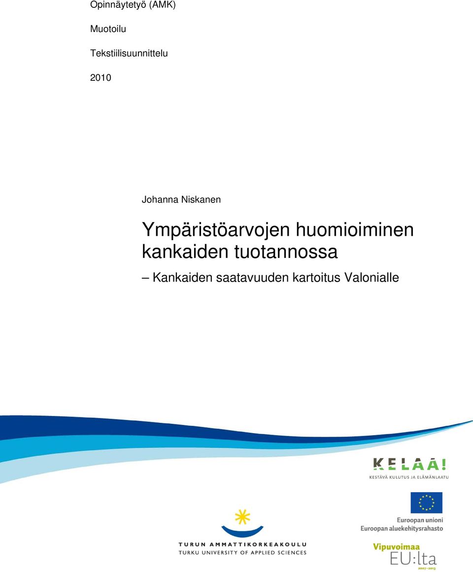 Niskanen Ympäristöarvojen huomioiminen