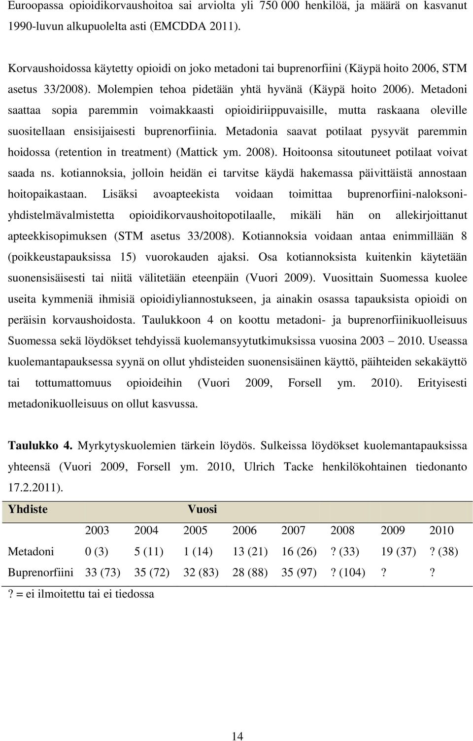 Metadoni saattaa sopia paremmin voimakkaasti opioidiriippuvaisille, mutta raskaana oleville suositellaan ensisijaisesti buprenorfiinia.