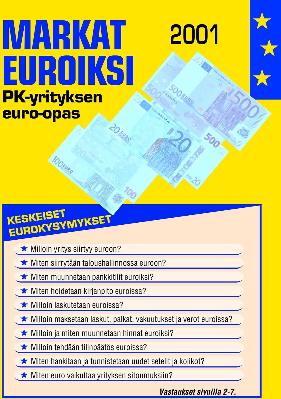 Milloin laskutetaan euroissa? Milloin maksetaan laskut, palkat, vakuutukset ja verot euroissa?