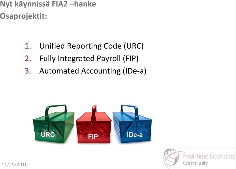 Unified Reporting Code (URC) 2.