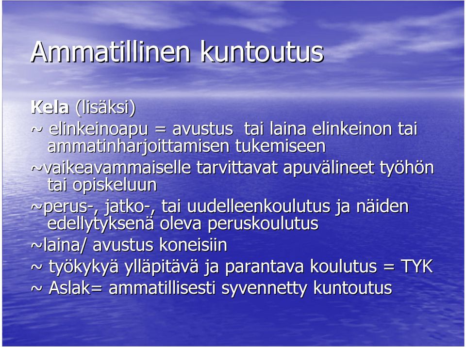 ~perus-,, jatko-,, tai uudelleenkoulutus ja näiden n edellytyksenä oleva peruskoulutus ~laina/