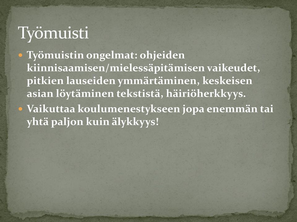 lauseiden ymmärtäminen, keskeisen asian löytäminen