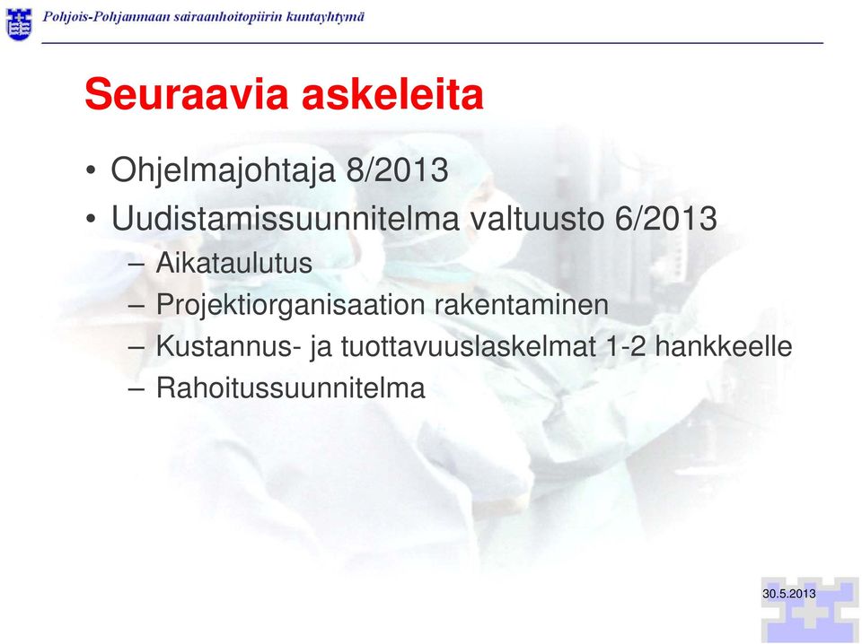 Projektiorganisaation rakentaminen Kustannus- ja