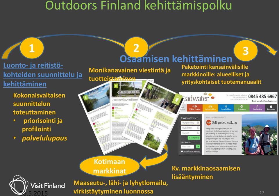 ja tuotteistaminen Paketointi kansainvälisille markkinoille: alueelliset ja yrityskohtaiset tuotemanuaalit Kotimaan