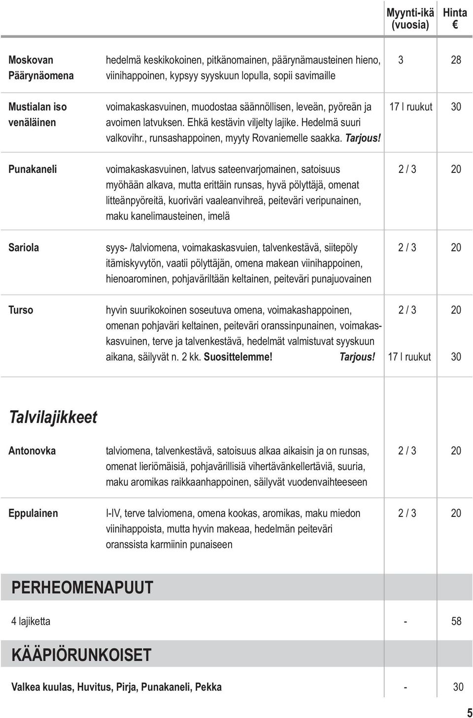 , runsashappoinen, myyty Rovaniemelle saakka. Tarjous!