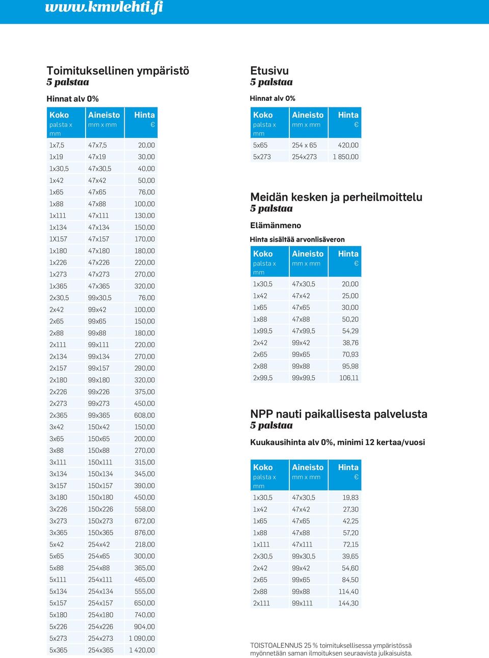 99x134 270,00 2x157 99x157 290,00 2x180 99x180 320,00 2x226 99x226 375,00 2x273 99x273 450,00 2x365 99x365 608,00 3x42 150x42 150,00 3x65 150x65 200,00 3x88 150x88 270,00 3x111 150x111 315,00 3x134