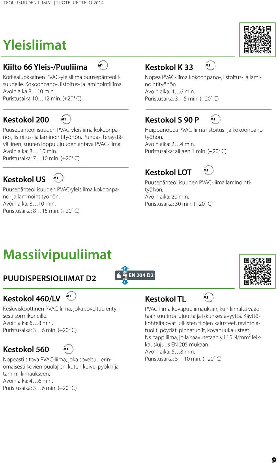 (+20 C) Kestokol 200 Puusepänteollisuuden PVAC-yleisliima kokoonpano-, listoitus- ja laminointityöhön. Puhdas, teräystävällinen, suuren loppulujuuden antava PVAC-liima. Avoin aika: 8 10 min.