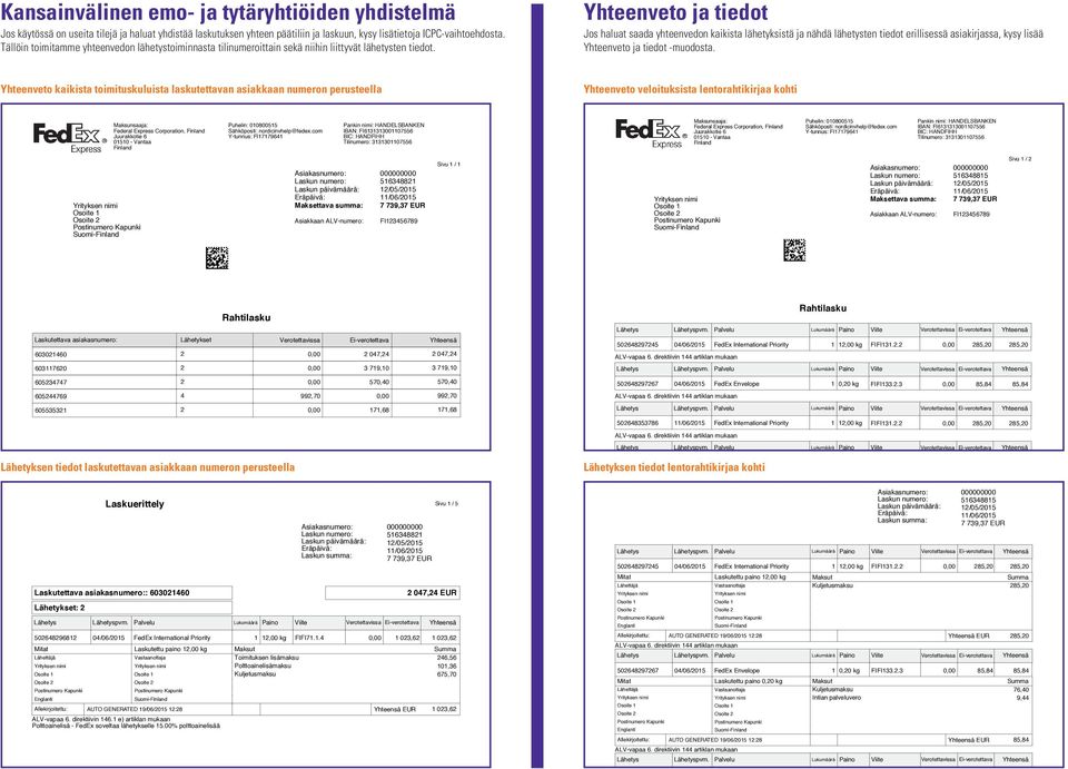Esittelyssä uusi FedEx-laskusi - PDF Ilmainen lataus