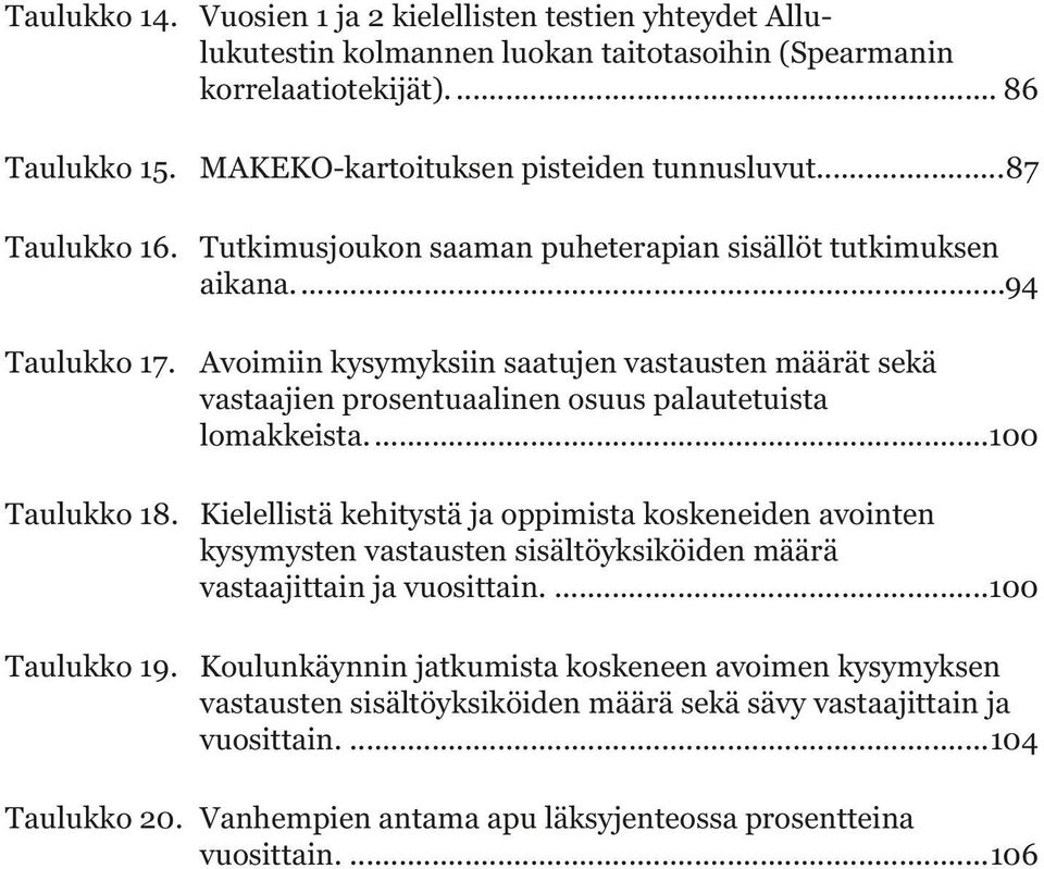 sisältöyksiköiden määrä vastausten