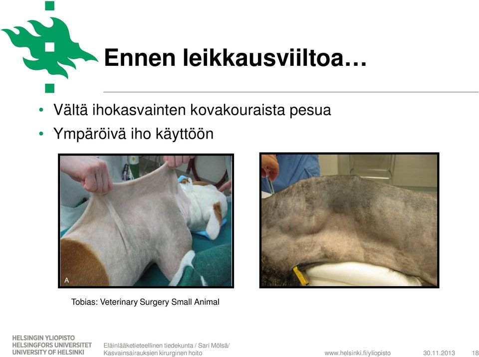 Ympäröivä iho käyttöön Tobias: