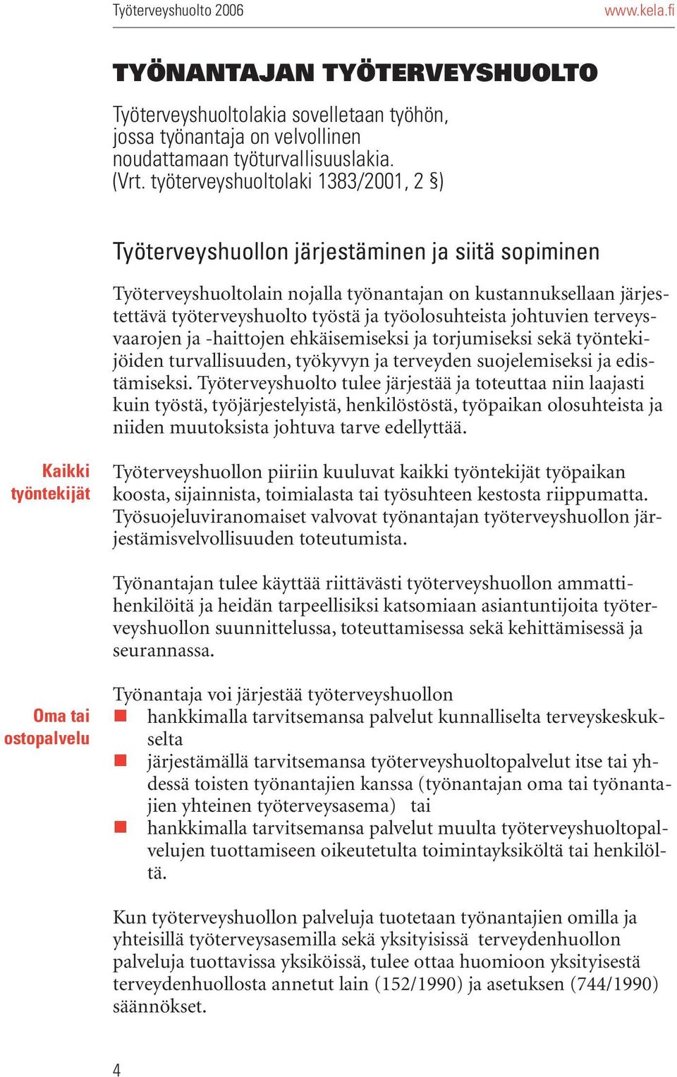 työolosuhteista johtuvien terveysvaarojen ja -haittojen ehkäisemiseksi ja torjumiseksi sekä työntekijöiden turvallisuuden, työkyvyn ja terveyden suojelemiseksi ja edistämiseksi.