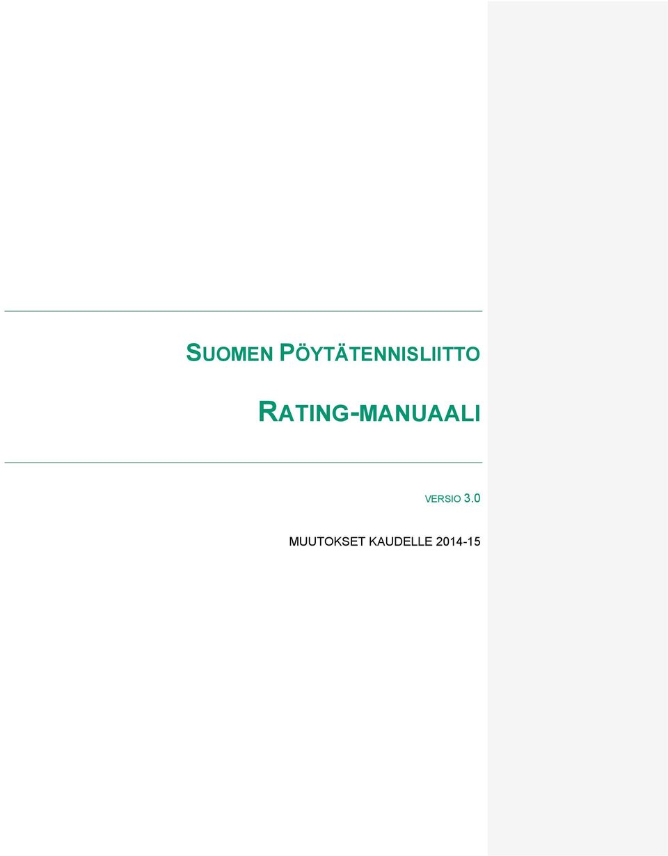 RATING-MANUAALI