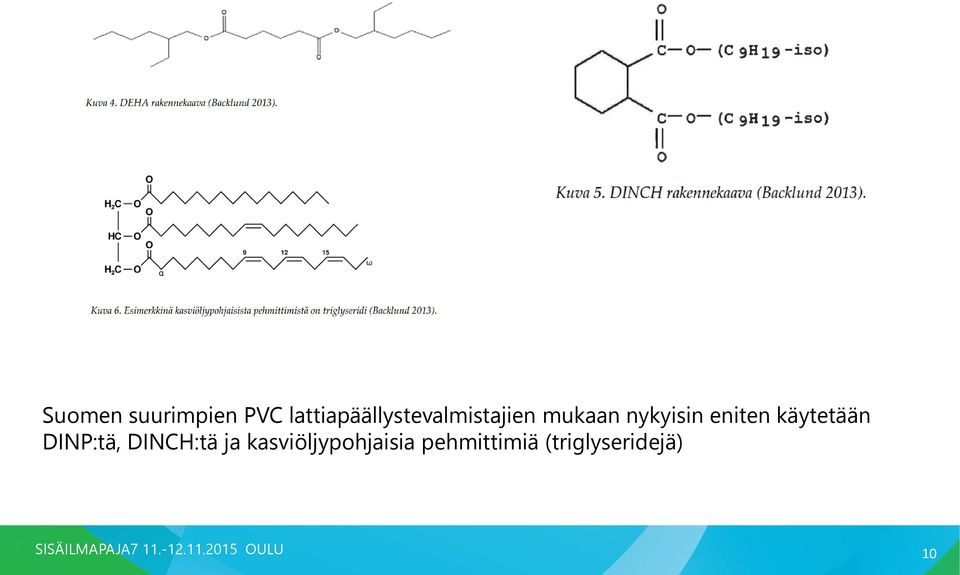 nykyisin eniten käytetään DINP:tä,