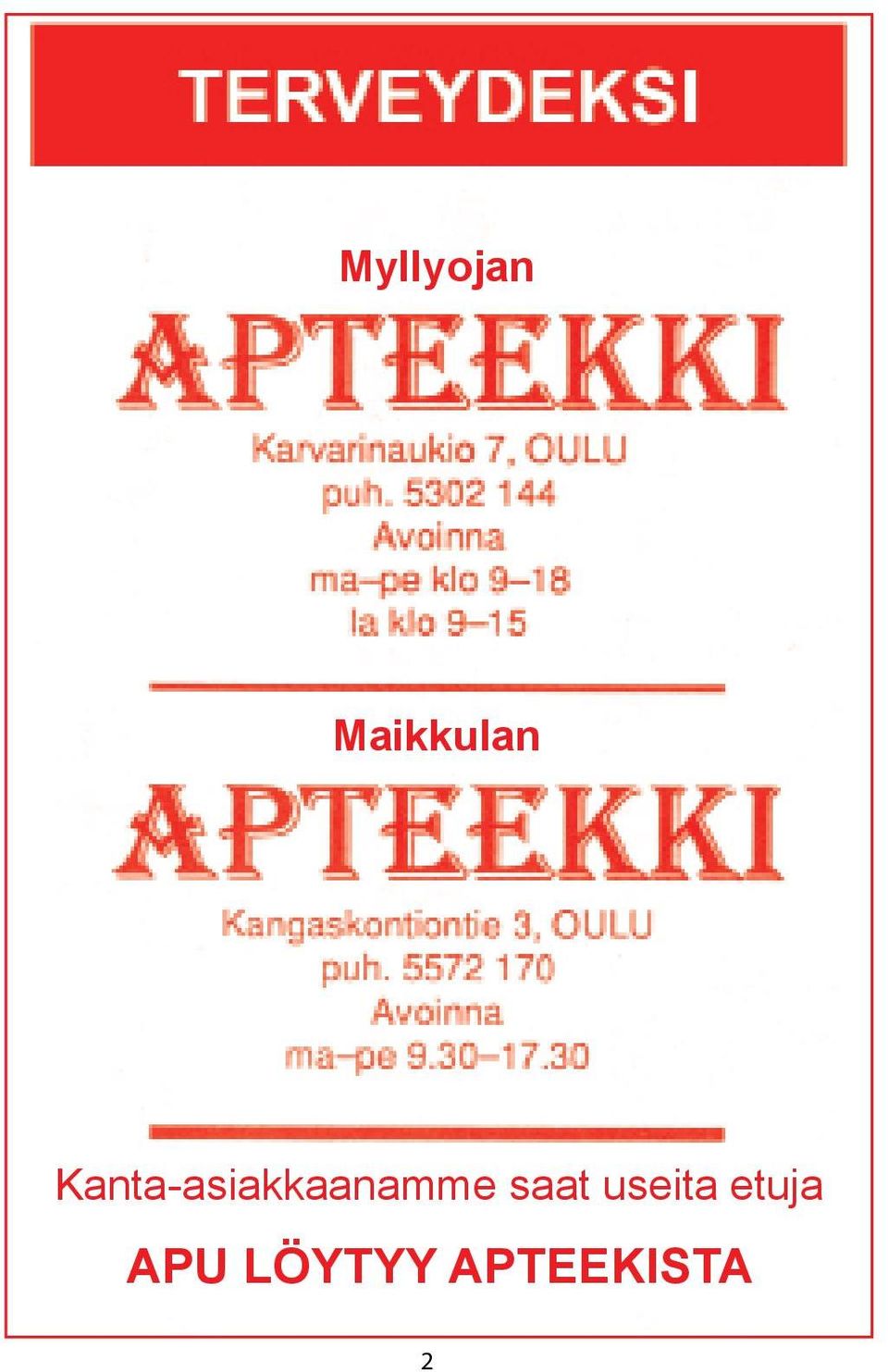 saat useita etuja