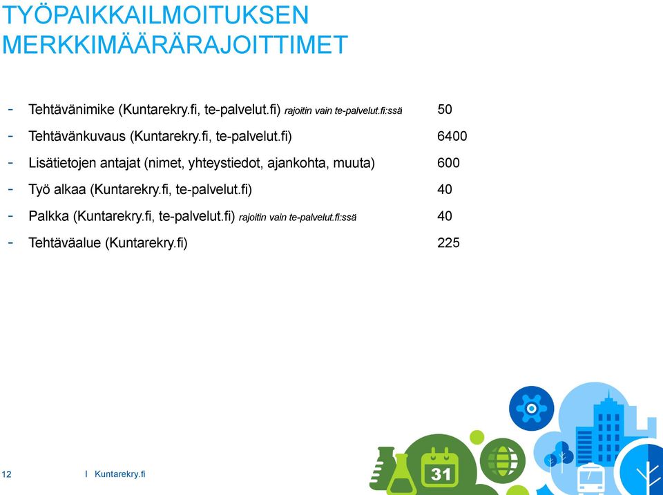 fi) 6400 - Lisätietojen antajat (nimet, yhteystiedot, ajankohta, muuta) 600 - Työ alkaa (Kuntarekry.