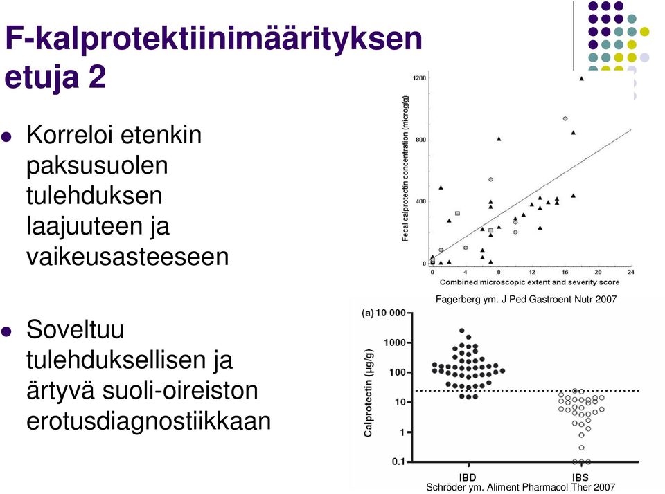 tulehduksellisen ja ärtyvä suoli-oireiston erotusdiagnostiikkaan