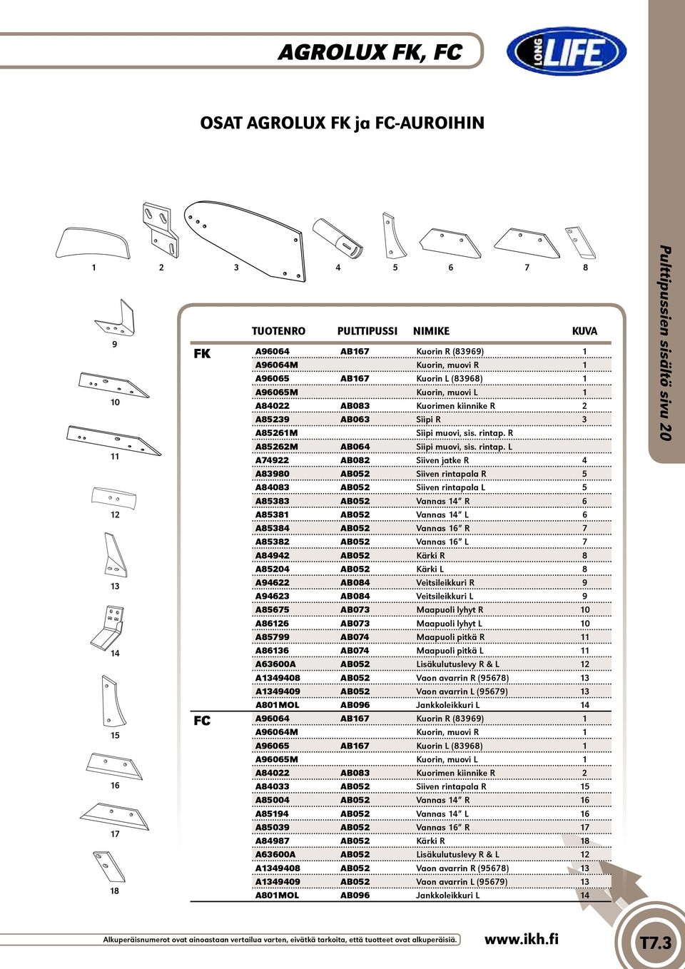 R A85262M AB064 Siipi muovi, sis. rintap.