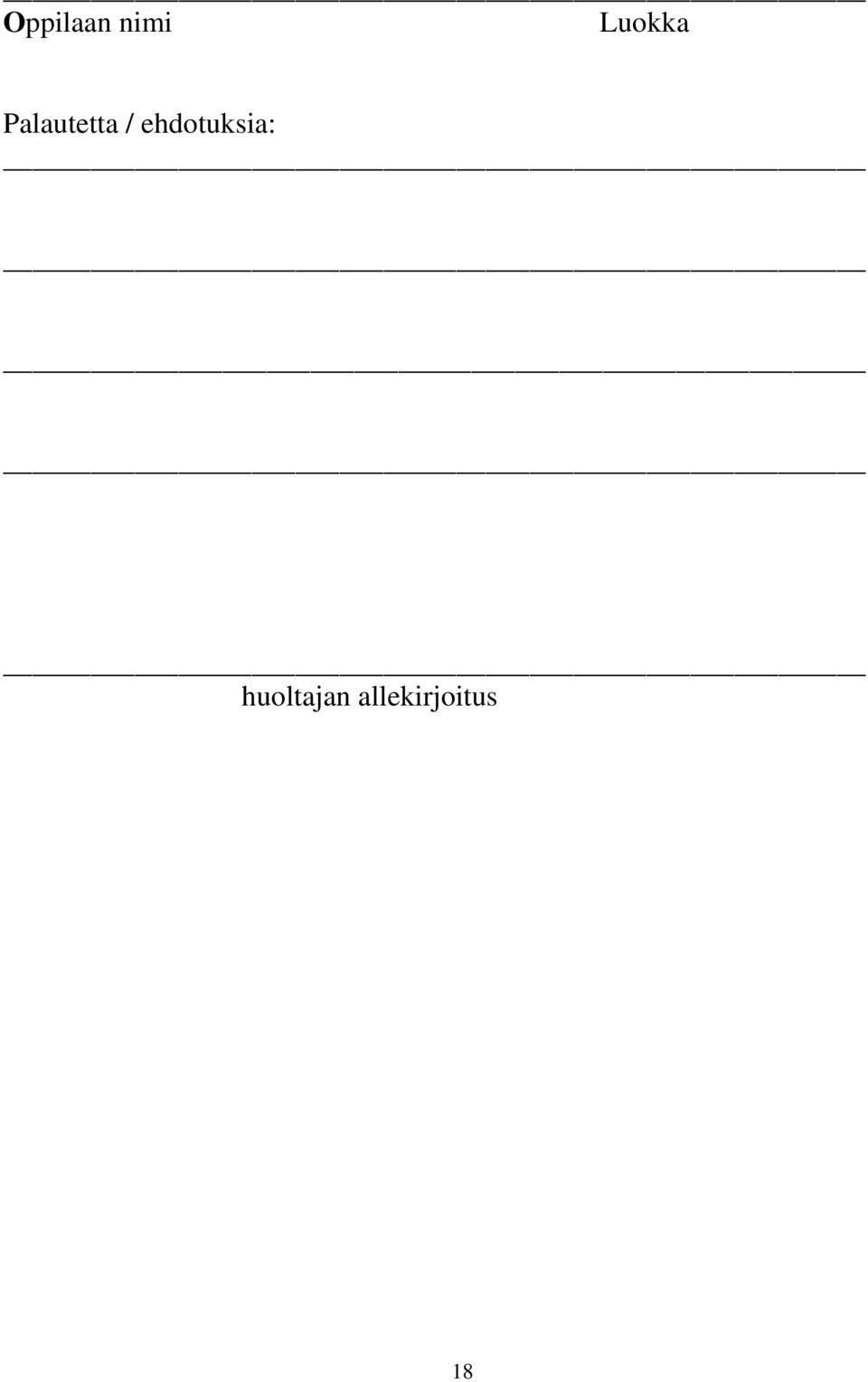 / ehdotuksia: