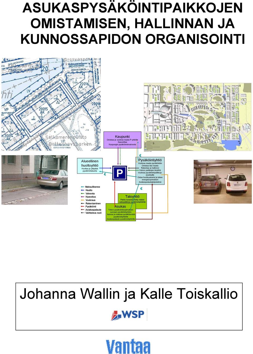 ja tekee energiasopimukset Asiakaspalautejärjestelmä Maksuliikenne Huolto Valvonta Kaavoitus Vuokraus Rakentaminen Pysäköinti Asiakaspalaute Vaihteleva rooli Pakko lunastaa tietty määrä autopaikkoja