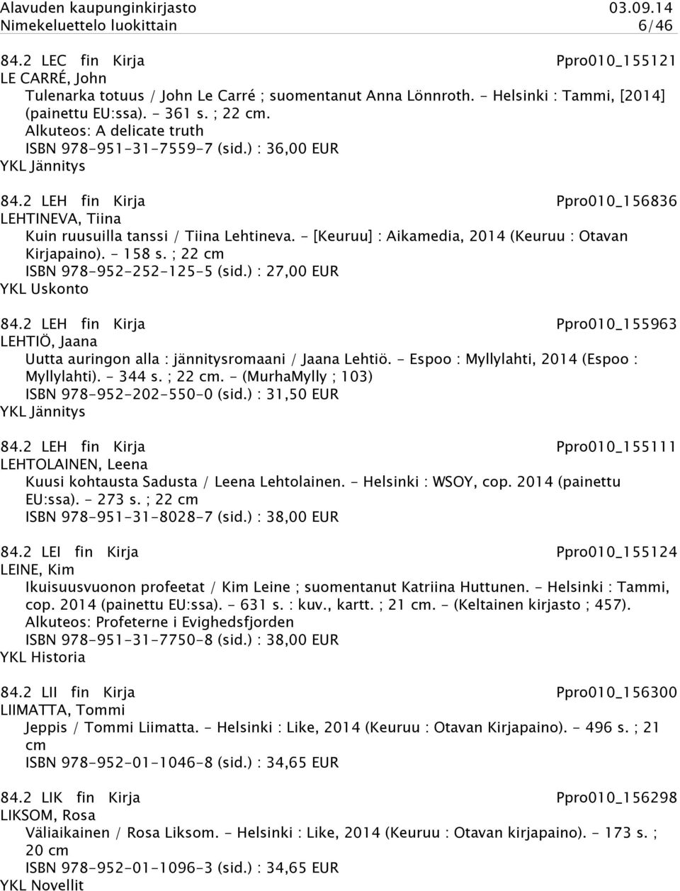 - [Keuruu] : Aikamedia, 2014 (Keuruu : Otavan Kirjapaino). - 158 s. ; 22 cm ISBN 978-952-252-125-5 (sid.) : 27,00 EUR YKL Uskonto 84.