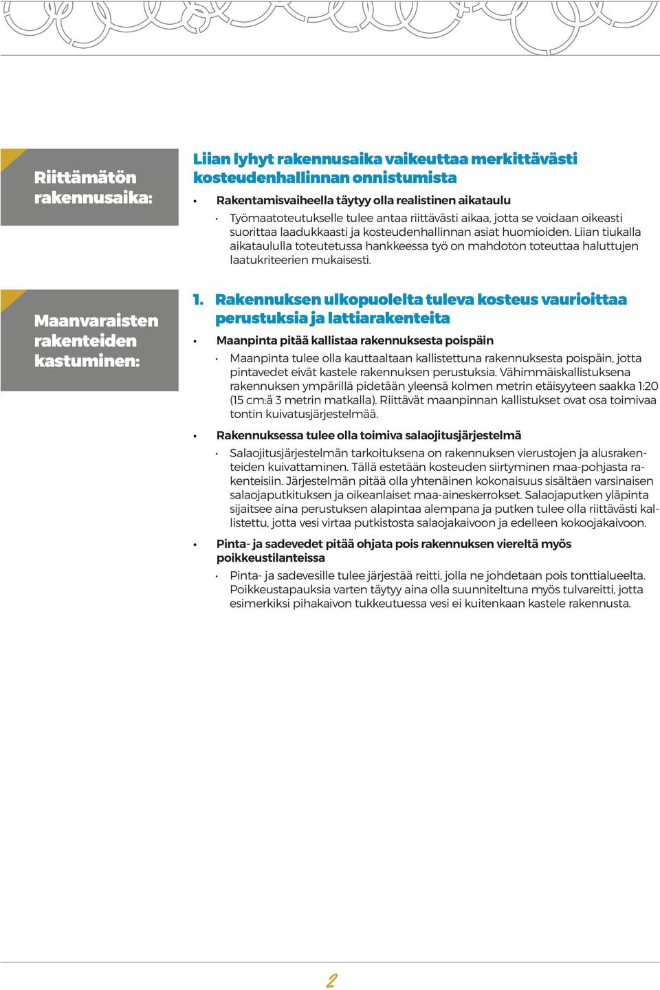 Liian tiukalla aikataululla toteutetussa hankkeessa työ on mahdoton toteuttaa haluttujen laatukriteerien mukaisesti. 1.
