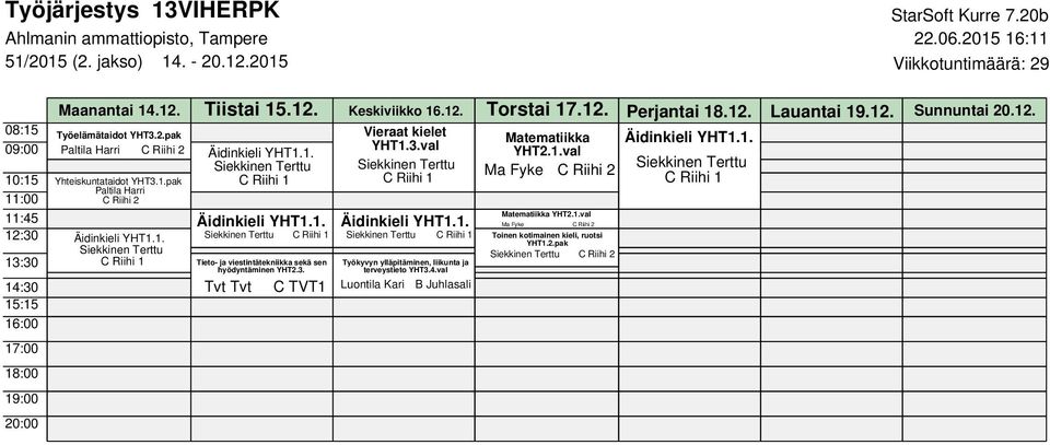 12. Työelämätaidot YHT3.2.pak Vieraat kielet Yhteiskuntataidot YHT3.1.pak Tvt