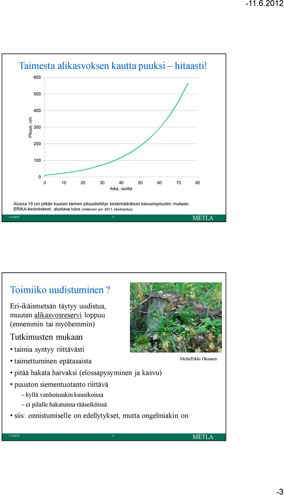 kestokokeet, alustava tulos (Valkonen ym. 2011, käsikirjoitus) 11.6.2012 5 Toimiiko uudistuminen?