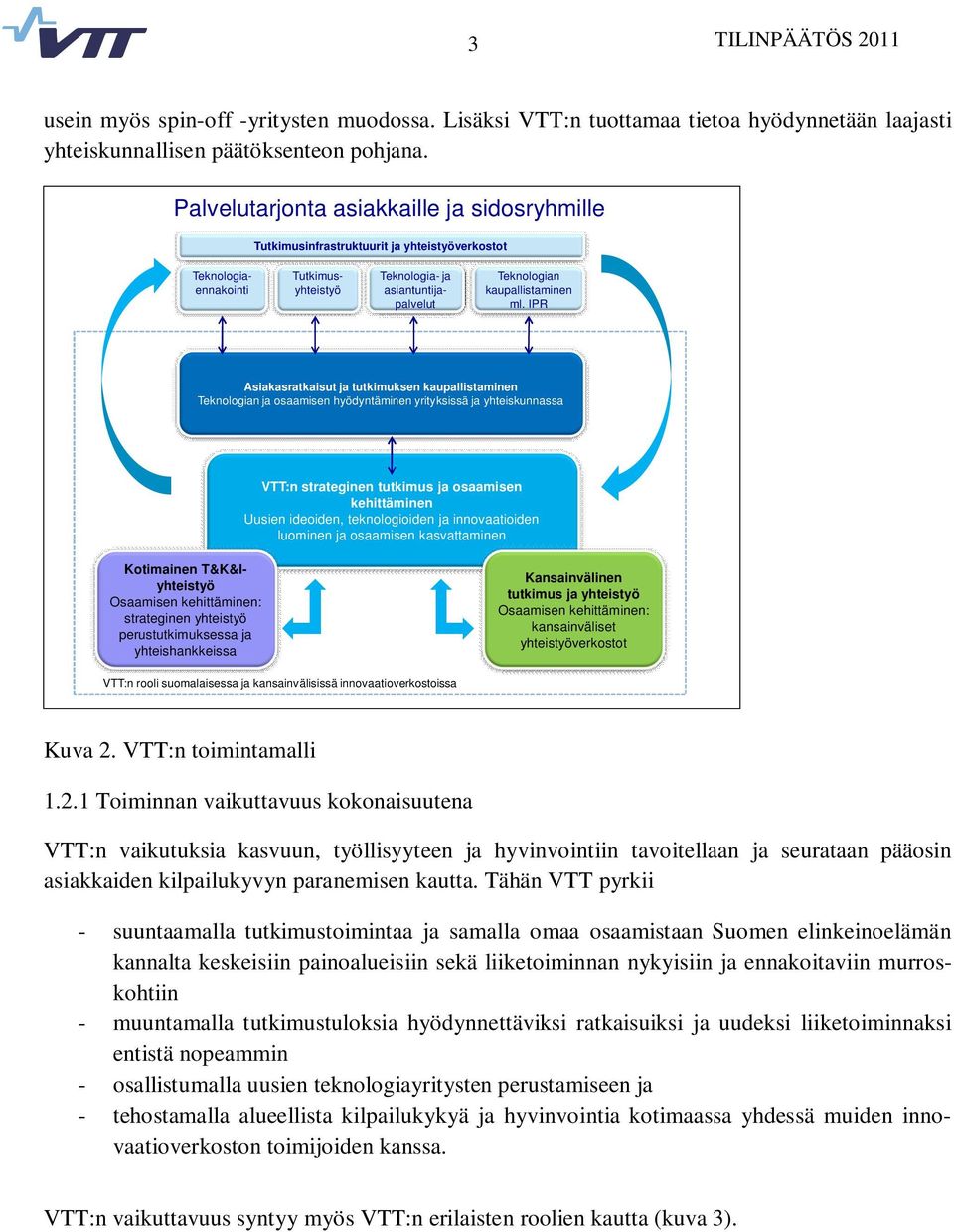 IPR Asiakasratkaisut ja tutkimuksen kaupallistaminen Teknologian ja osaamisen hyödyntäminen yrityksissä ja yhteiskunnassa VTT:n strateginen tutkimus ja osaamisen kehittäminen VTT Uusien ideoiden,