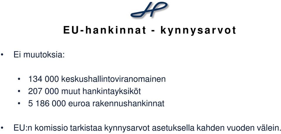 muut hankintayksiköt 5 186 000 euroa rakennushankinnat