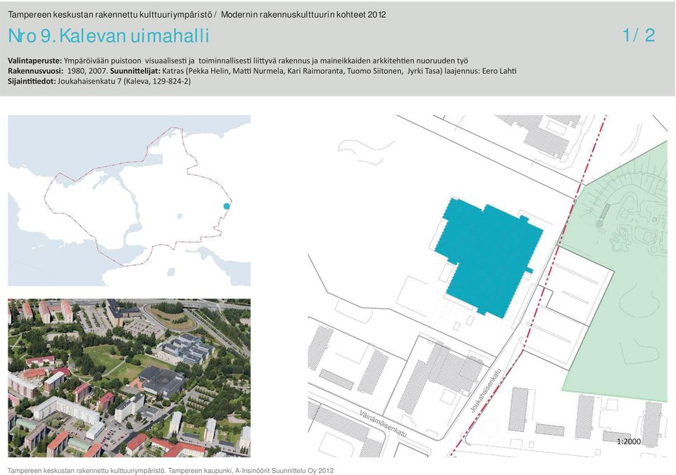 rakennus ja maineikkaiden arkkiteh en nuoruuden työ Rakennusvuosi: 1980, 2007.