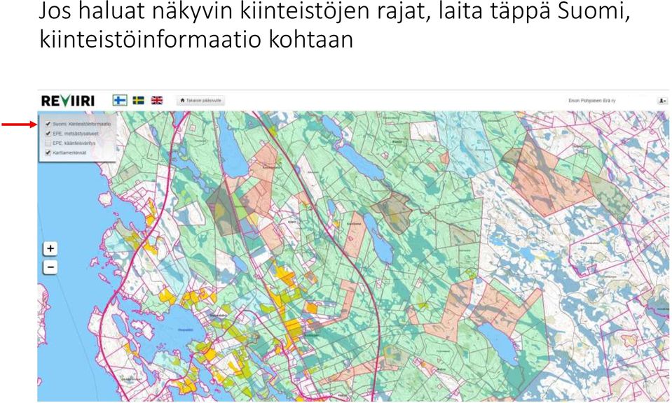 laita täppä Suomi,