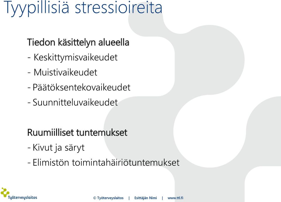 Päätöksentekovaikeudet - Suunnitteluvaikeudet