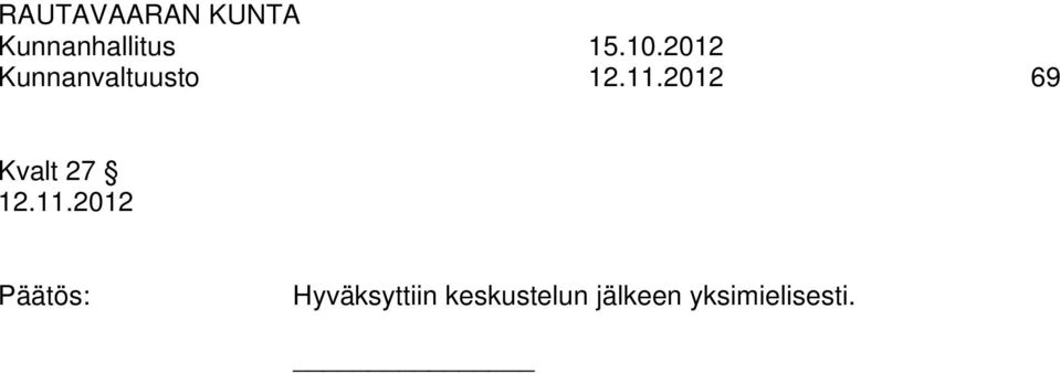 Kunnanvaltuusto 12.
