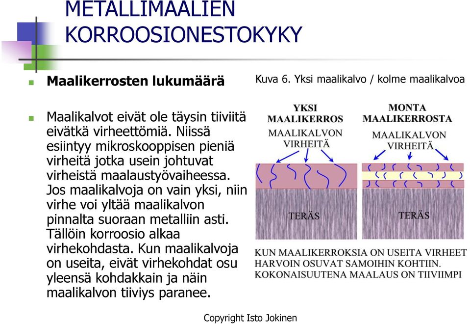 Niissä esiintyy mikroskooppisen pieniä virheitä jotka usein johtuvat virheistä maalaustyövaiheessa.