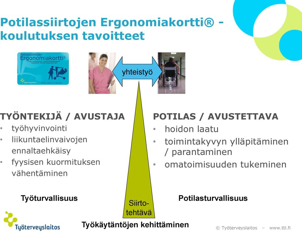 vähentäminen POTILAS / AVUSTETTAVA hoidon laatu toimintakyvyn ylläpitäminen /