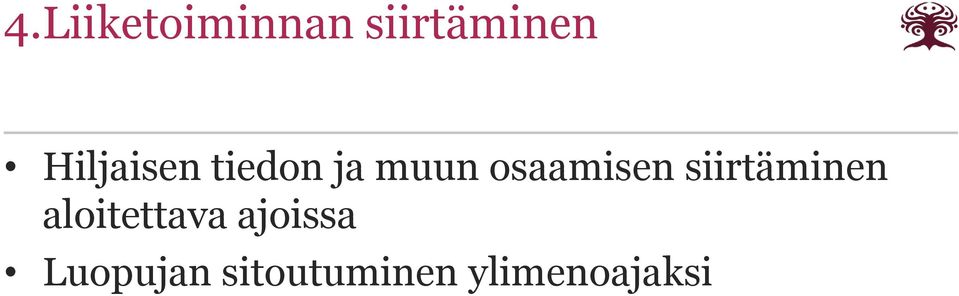 osaamisen siirtäminen