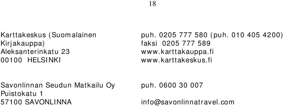 karttakauppa.fi www.karttakeskus.