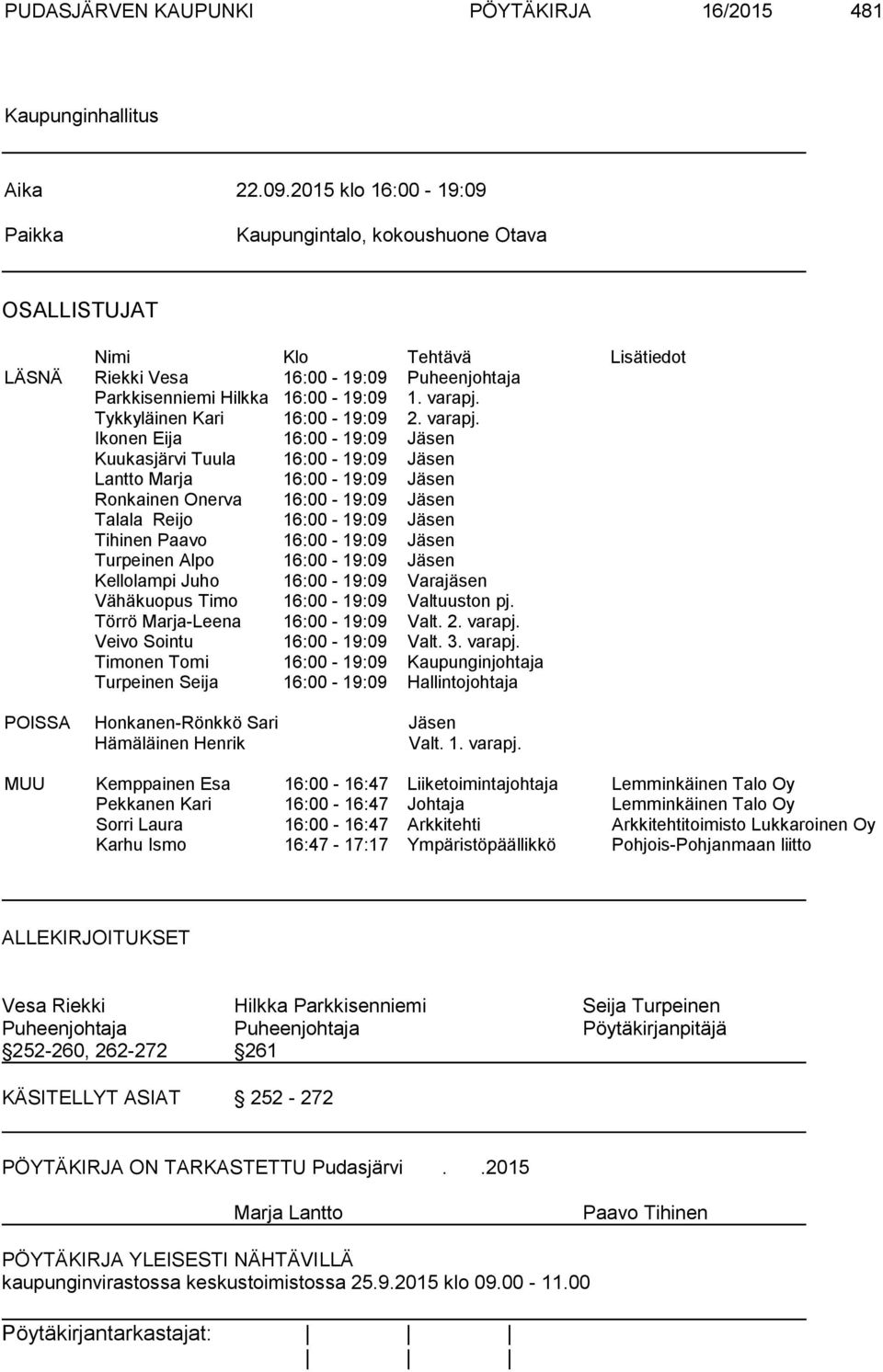 Tykkyläinen Kari 16:00-19:09 2. varapj.