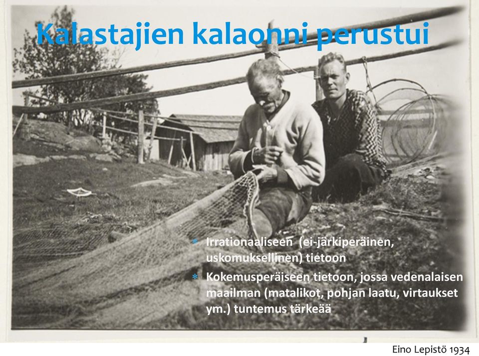 Kokemusperäiseen tietoon, jossa vedenalaisen maailman