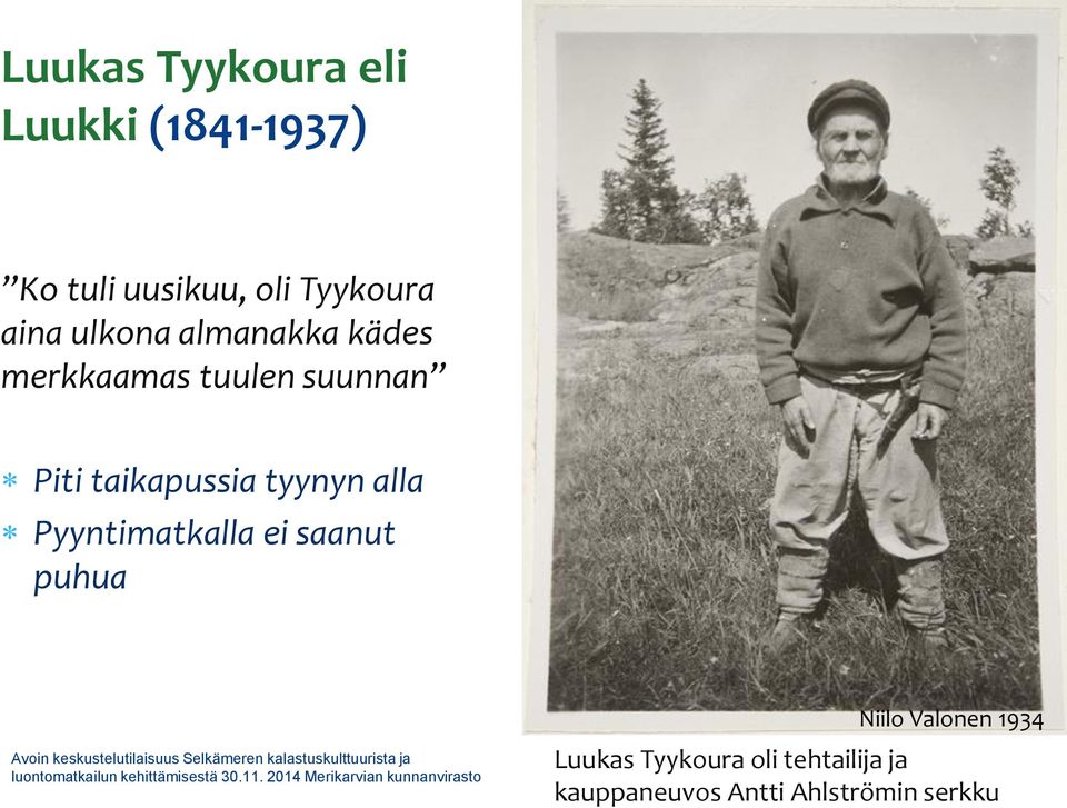 keskustelutilaisuus Selkämeren kalastuskulttuurista ja luontomatkailun kehittämisestä 30.11.