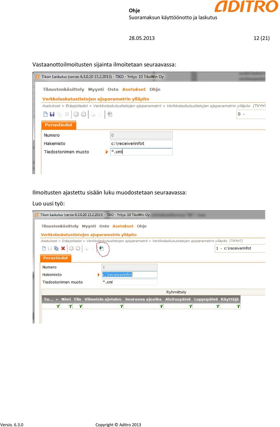 sijainta ilmoitetaan seuraavassa: