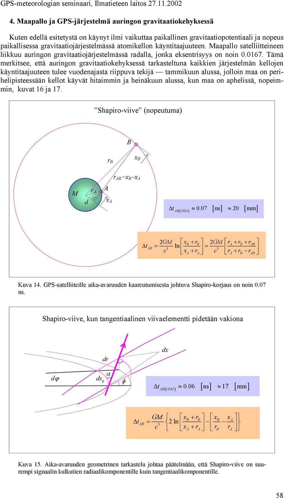 käyntitaajuuteen. Maapallo satelliitteineen liikkuu auingon gaitaatiojäjestelmässä adalla, jonka eksentisyys on noin 0.0167.