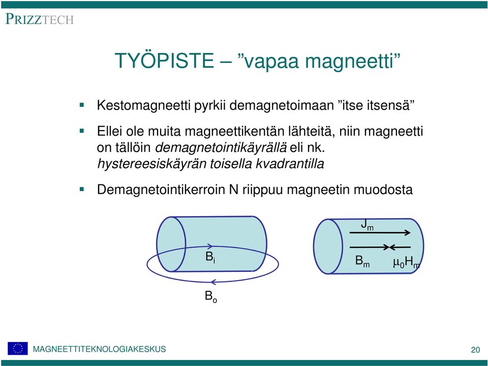 demagnetointikäyrällä eli nk.