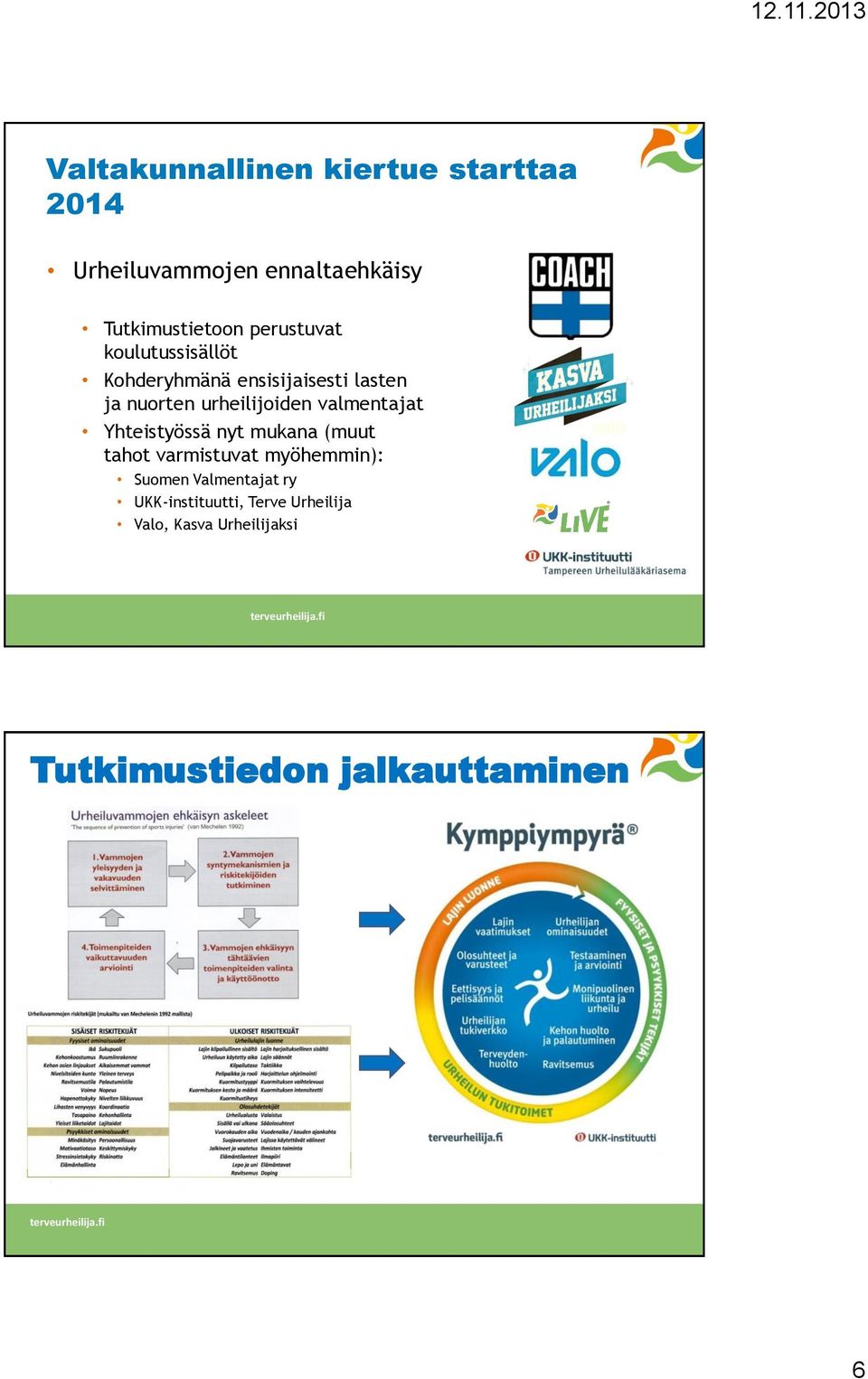 valmentajat Yhteistyössä nyt mukana (muut tahot varmistuvat myöhemmin): Suomen