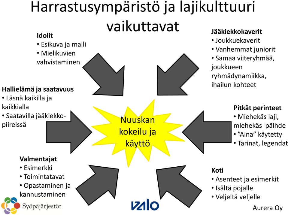 Samaa viiteryhmää, joukkueen ryhmädynamiikka, ihailun kohteet Pitkät perinteet Miehekäs laji, miehekäs päihde Aina käytetty