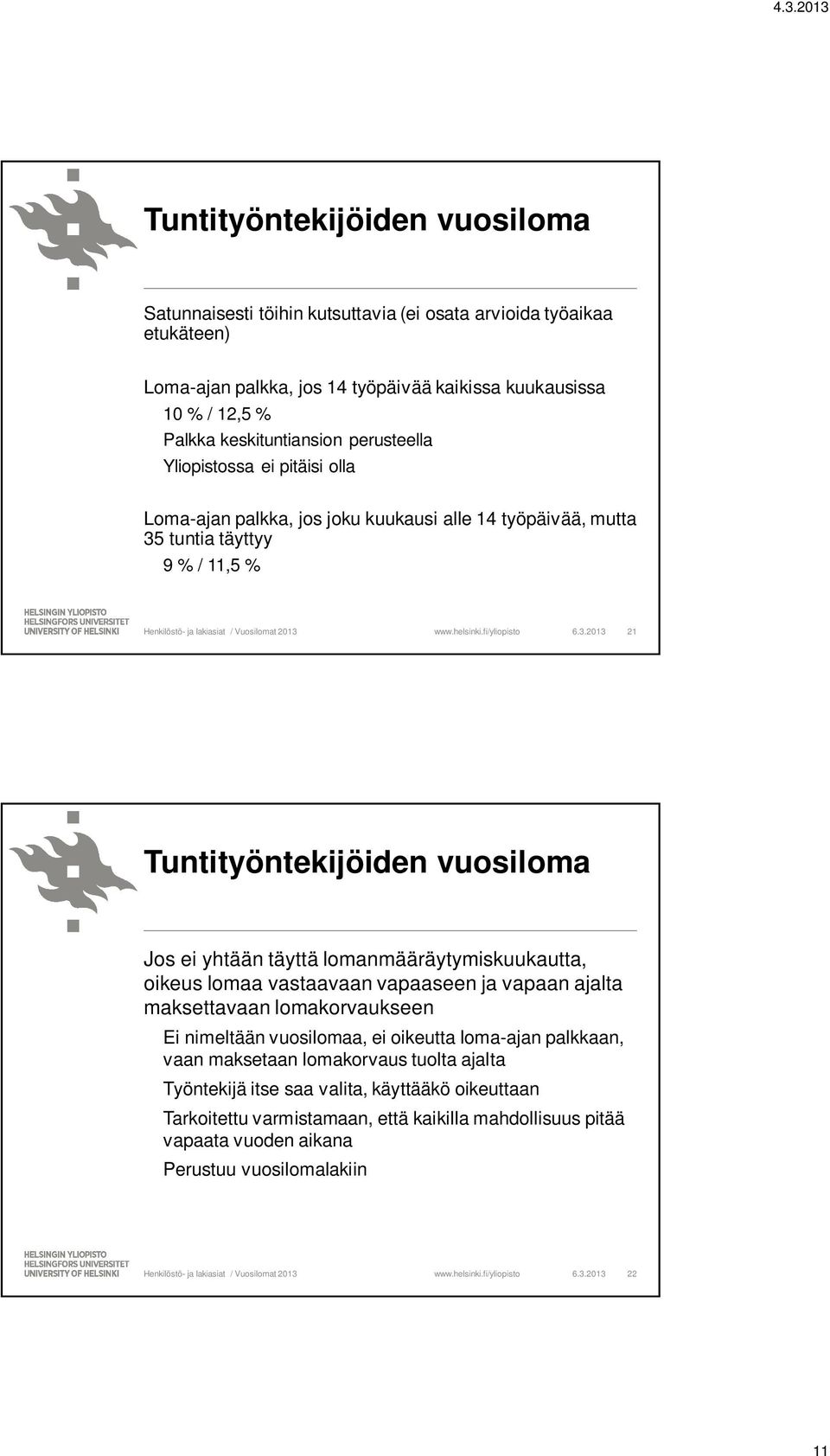 tuntia täyttyy 9 % / 11,5 % 6.3.