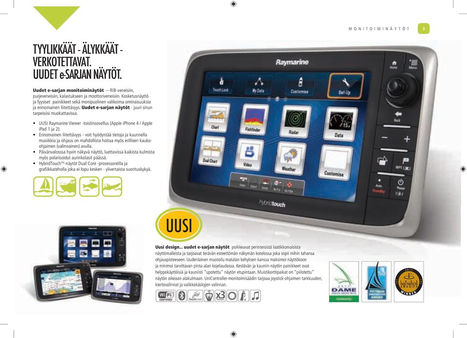 UUSI Raymarine Viewer -toistinsovellus (Apple iphone 4 / Apple ipad 1 ja 2).